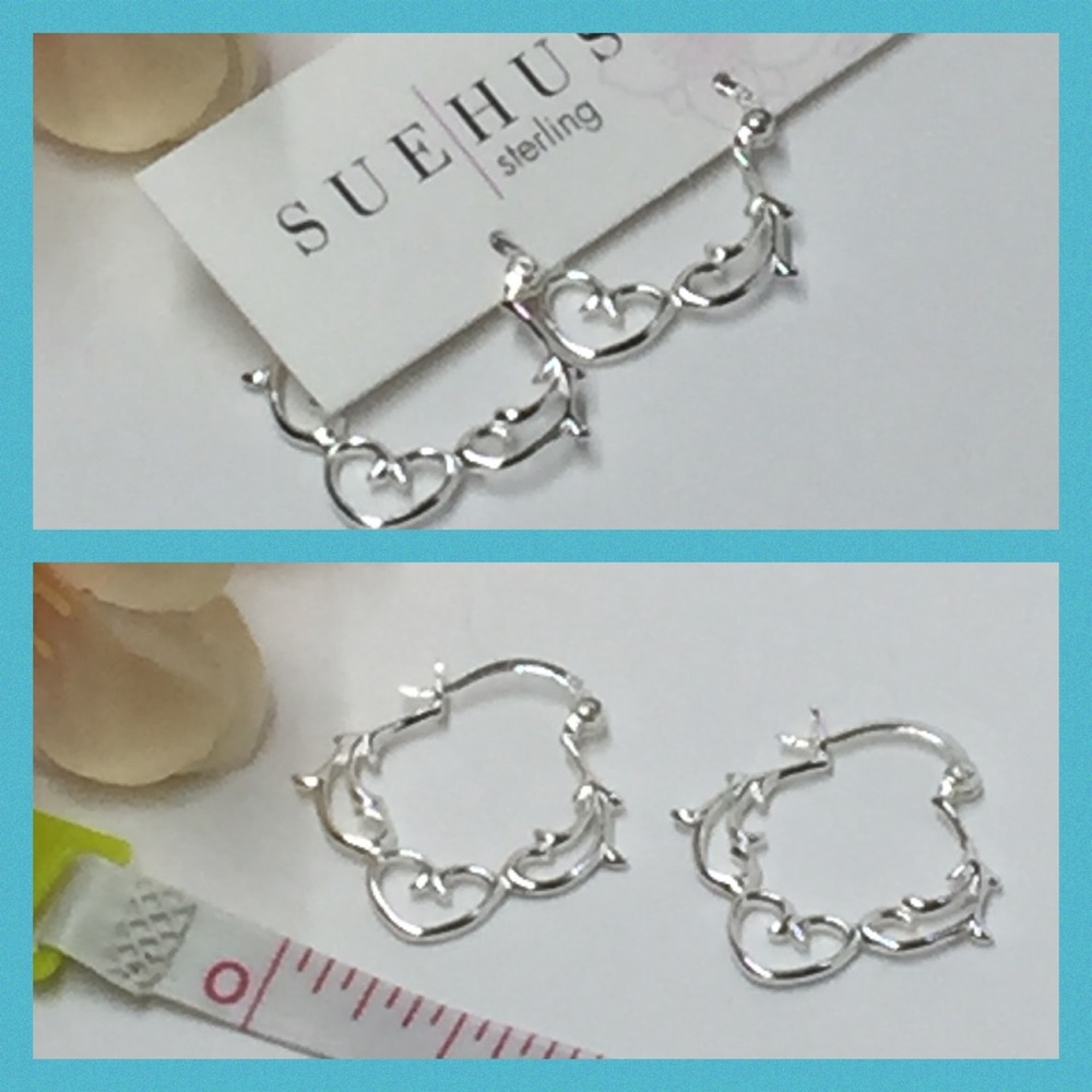 🆕❤️Sterling Silver Scroll Hoop Earrings